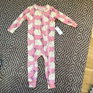 Pink Chicken - Baby Bamboo Romper - Pink Bunnies *NWT